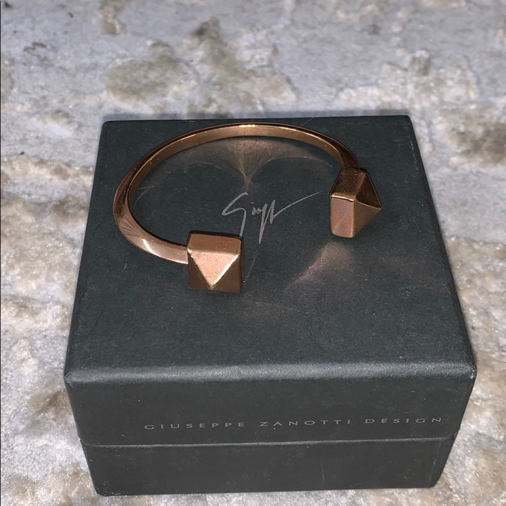 Giuseppe Zanotti Rose Gold Stud Cuff Bracelet
